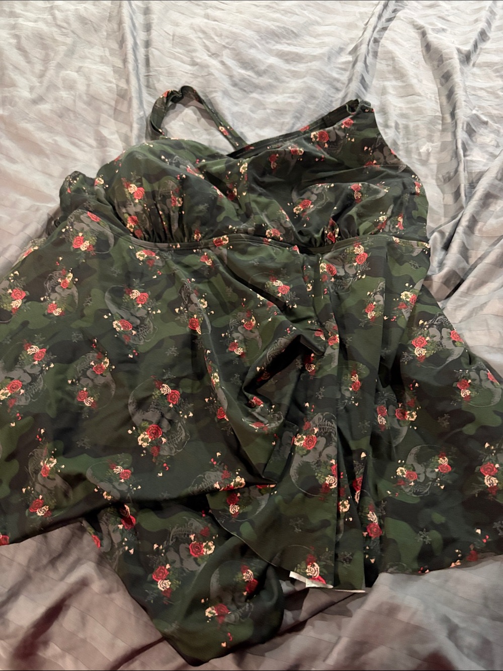 torrid Dark Green Floral One-Piece Swimdress